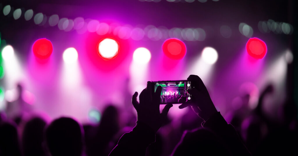 Concert Nights: Why a Limo is Better Than Parking 2 close up recording video with smartphone concert ezgif.com resize